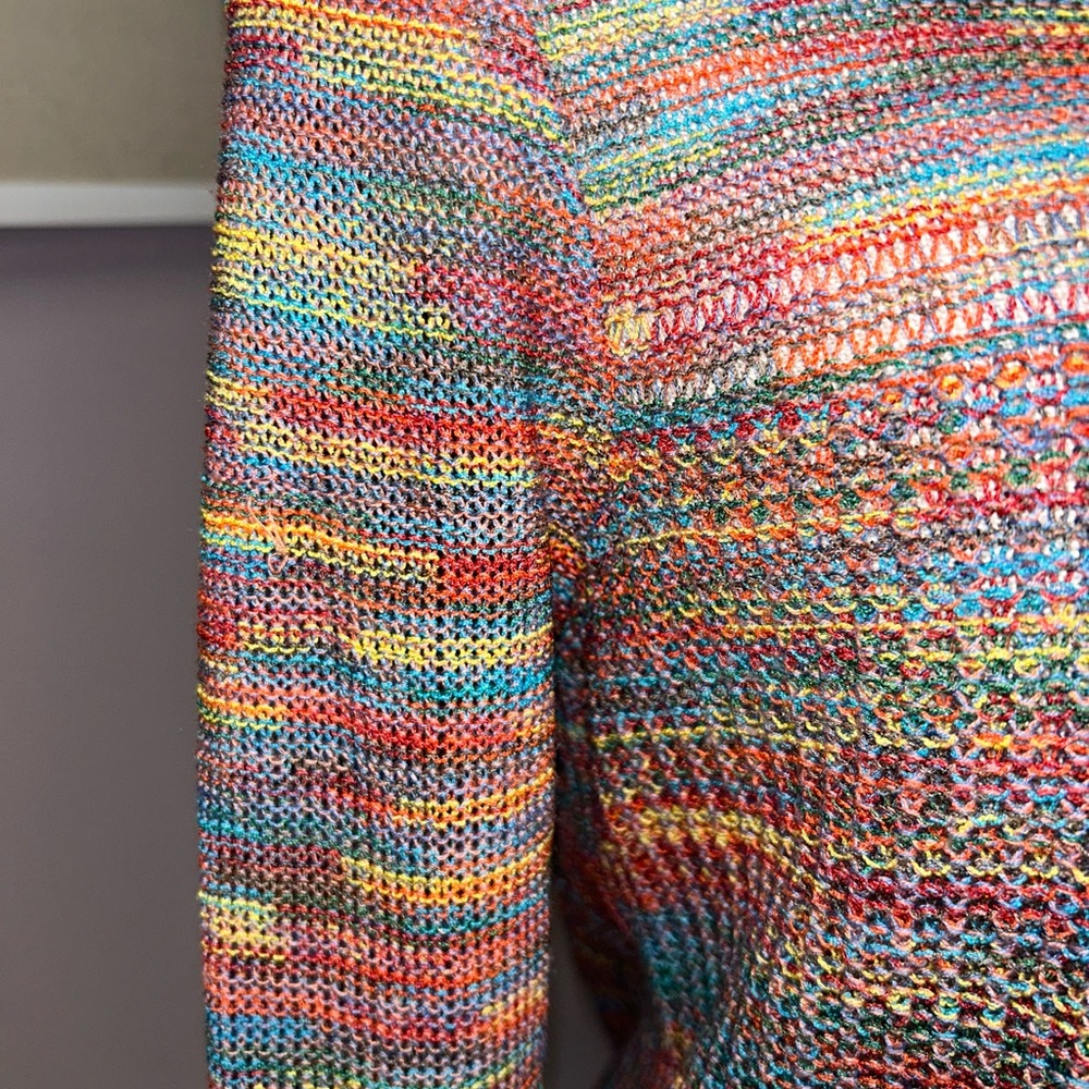 United States Sweaters - Women’s medium lovely 3/4 sleeve mulit-color sweater. - Picture 5 of 11